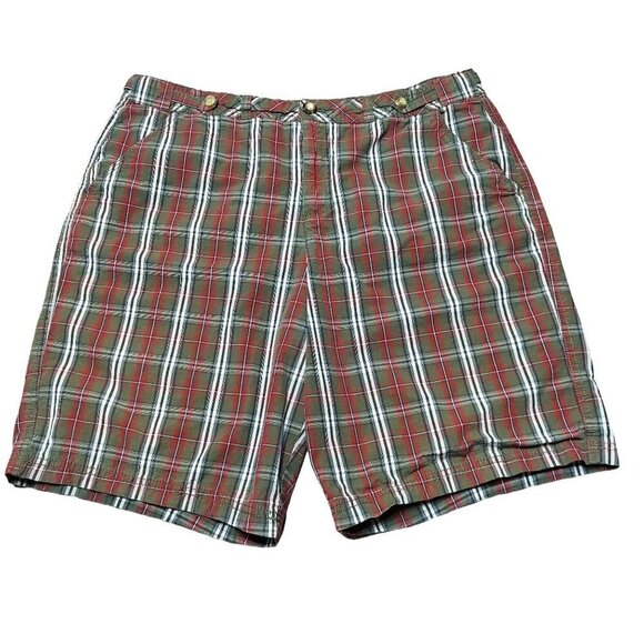 National Outfitters Women's Green Tartan Plaid Bermuda Shorts - Picture 1 of 5
